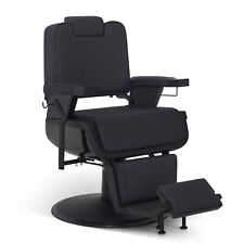 BarberPub Friseurstuhl Friseureinrichtung 3823 (Schwarz)