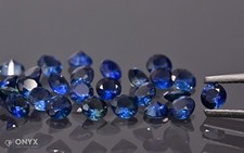 Blauer facettierter runder Saphir 1.5, 2.5, 3, 4 mm