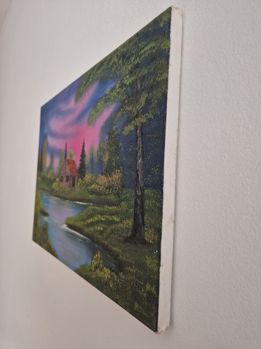 ölbild landschaft handgemalt - Ölbild,