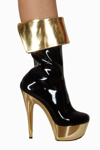 Mid leg stiefel schwarz gold - mid,