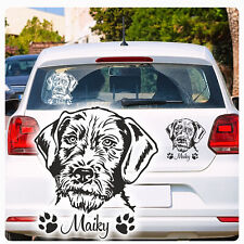 Deutsch Drahthaar Auto Aufkleber Autoaufkleber Hund Pfoten Hundeaufkleber A188