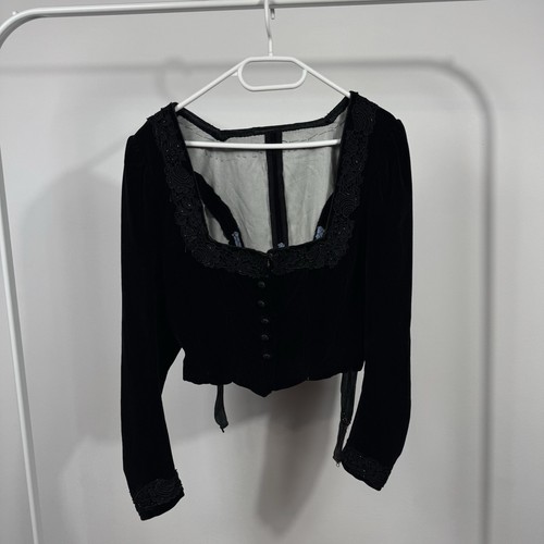 Vintage antik schwarz - schwarz, samt
