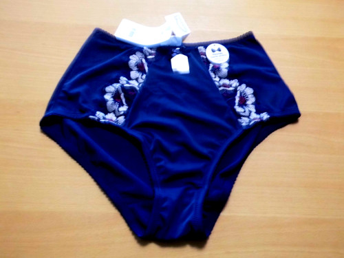 Miederslip blau mit muster - miederslip,