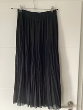 H&M Plissee Rock schwarz Gr