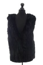 S. Milton Damen Westeweste 44 schwarz Haken V-Neck Ärmellos mit Lammwolle