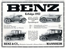 Benz Erfolge Reklame 1912