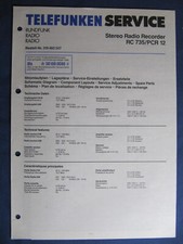 Telefunken  Stereo Radio Recorder RC 735 / PCR 12  Service-Information*