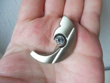 schöne, alte Brosche  , 925 Silber mit geschliffenem Stein , Finn Feelings 