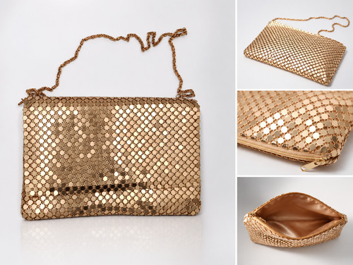 Vintage abendtasche gold - abendtasche,