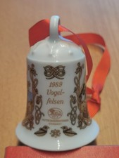 Hutschenreuther Weihnachtsglocke 1989 Vogelfelsen Porzellan