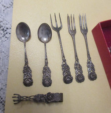 Hildesheimer Rose SILBER 835 Zuckergreifer / 5 x  800 Antiko Besteck