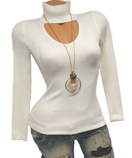 Damen Pullover Strick Shirt