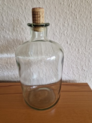 Glasflasche mit korken liter - mit, 1