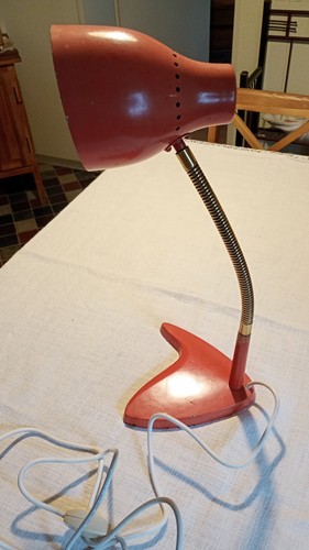 Retro schreibtischlampe rot - retro,