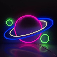 Neon LED Schild Planet Licht