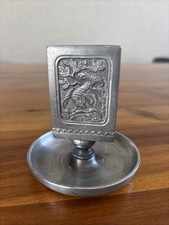 Les Potstainiers Hutois Zinn Dose Vintage Belgien Pewter Box Handarbeit Etain