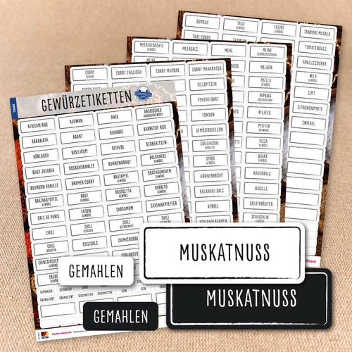 244 gewürzetiketten - 244,