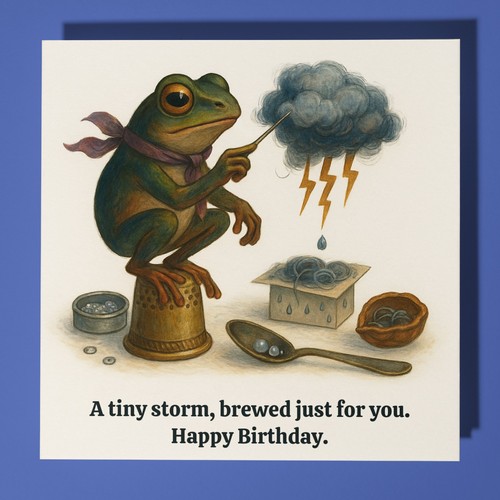 Frosch mit wolke - wolke, happy