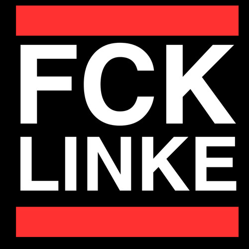 Fck linke sticker - "fck, aufkleber