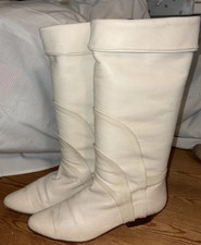 Stiefel Damen Leder Weiß