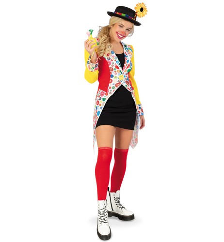 Frack knöpfchen damen clown - frack,