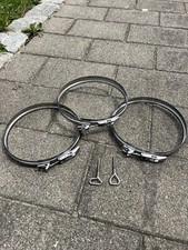 3x Edelstahlschornstein Klemmband schmal Kaminrohr doppelwandig DW 150 Klemme