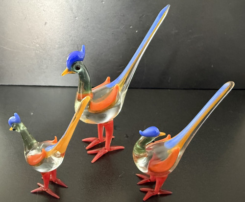Glasfigur lauscha fasan mit - 3,