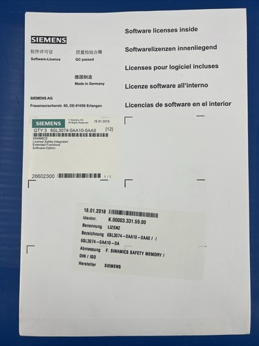 Siemens sinamics license - siemens,