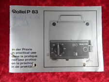 "Rollei P 83" Super 8 / NORMAL 8 Filmprojektor, Original Bedienungsanleitung