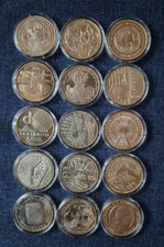 15 Stück 10 Euro Gedenkmünzen Bundesrepublik Deutschland 925 er Silber