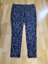 Sport Leggings Damen, lila-weiß-gemustert, Gr. L, ungetragen