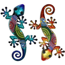 Metall-Gecko Wandkunst 2
