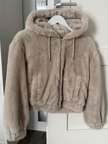 Bershka felljacke beige gr - felljacke,
