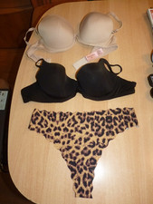 BH Hunkemöller Haut / Schwarz 75 B Leo String