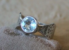 Hübscher Blautopas Ring, 1,0