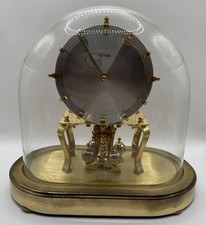 Kundo Bore Jahresuhr unter Glassturz – Kieninger & Obergfell – West Germany