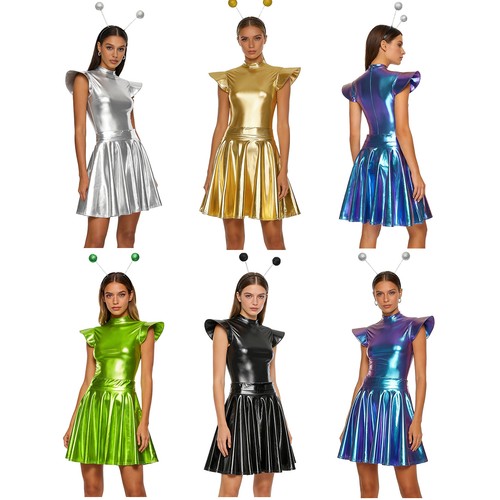 Frauen alien kostüm weltraum - alien-kostüm,