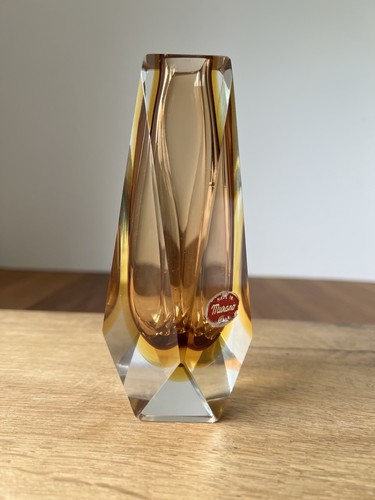 Murano glas facetten vase - facetten,