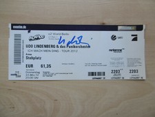 Udo Lindenberg Autogramm signed Ticket Berlin 22.3.2012