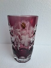 Nachtmann Traube , edles Wasserglas , Bleikristall geschliffen , 13cm , Lila