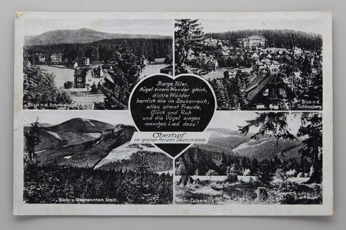 Mehrbild postkarte oberhof - postkarte,
