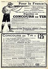 MF ORGANISEZ UN CONCOURS DE TIR Historische Reklame von 1914