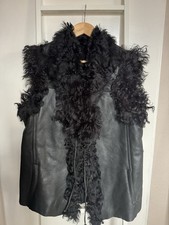Lammfell Damen Weste, Größe 40, Schwarz