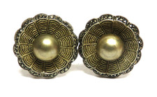 Art Déco Theodor Fahrner 925 Silber Ohrclips mit Markasiten - Blüten