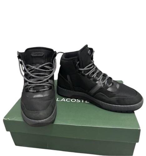 Men lacoste boots black nubuck - black,