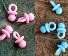 ☺ 10x Rosa Baby Nuckel Schnuller Taufe Babyparty Karte Puppe Streu Deko