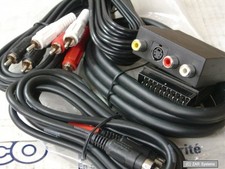 2x Vivanco Set 5-tlg Cabel Kabel Chinch, 2m, Scart, SVHS, Video Audio Adapter