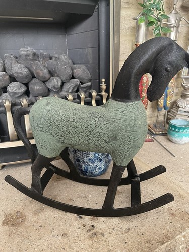 Vintage schaukelpferd metall - vintage,