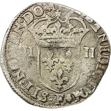 [#491464] Münze, Frankreich, Louis XIII, 1/4 Écu à la croix, 1/4 Ecu, 1615, Ange