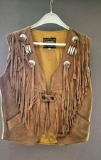Lederweste mit Fransen/